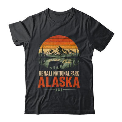 Denali National Park Alaska Bear Retro Sunset Outdoor Hiking Shirt & Hoodie | teecentury