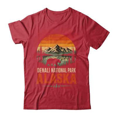 Denali National Park Alaska Bear Retro Sunset Outdoor Hiking Shirt & Hoodie | teecentury