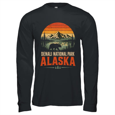 Denali National Park Alaska Bear Retro Sunset Outdoor Hiking Shirt & Hoodie | teecentury