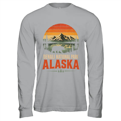 Denali National Park Alaska Bear Retro Sunset Outdoor Hiking Shirt & Hoodie | teecentury