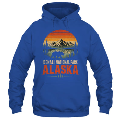 Denali National Park Alaska Bear Retro Sunset Outdoor Hiking Shirt & Hoodie | teecentury