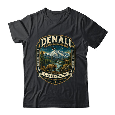 Denali National Park Alaska Mountain Wildlife Vintage Badge Shirt & Hoodie | teecentury
