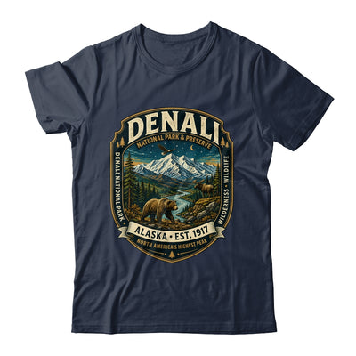 Denali National Park Alaska Mountain Wildlife Vintage Badge Shirt & Hoodie | teecentury