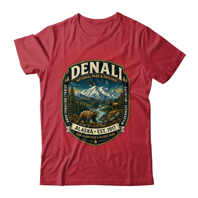 Denali National Park Alaska Mountain Wildlife Vintage Badge Shirt & Hoodie | teecentury