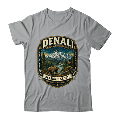 Denali National Park Alaska Mountain Wildlife Vintage Badge Shirt & Hoodie | teecentury