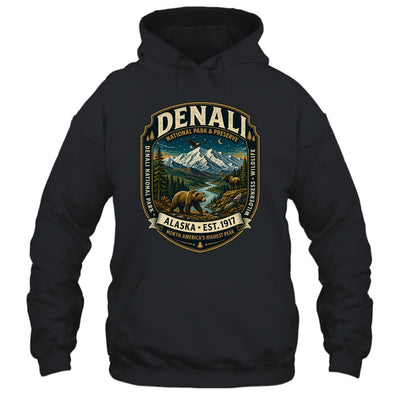 Denali National Park Alaska Mountain Wildlife Vintage Badge Shirt & Hoodie | teecentury