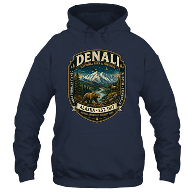 Denali National Park Alaska Mountain Wildlife Vintage Badge Shirt & Hoodie | teecentury