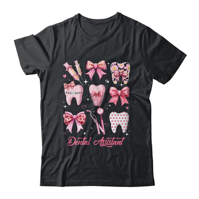 Dental Assistant Cute Pink Coquette Bow Teeth Dentist Squad Shirt & Hoodie | teecentury