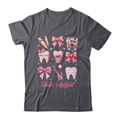 Dental Assistant Cute Pink Coquette Bow Teeth Dentist Squad Shirt & Hoodie | teecentury
