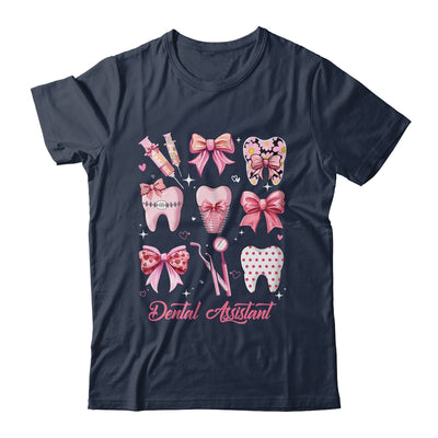 Dental Assistant Cute Pink Coquette Bow Teeth Dentist Squad Shirt & Hoodie | teecentury