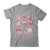 Dental Assistant Cute Pink Coquette Bow Teeth Dentist Squad Shirt & Hoodie | teecentury