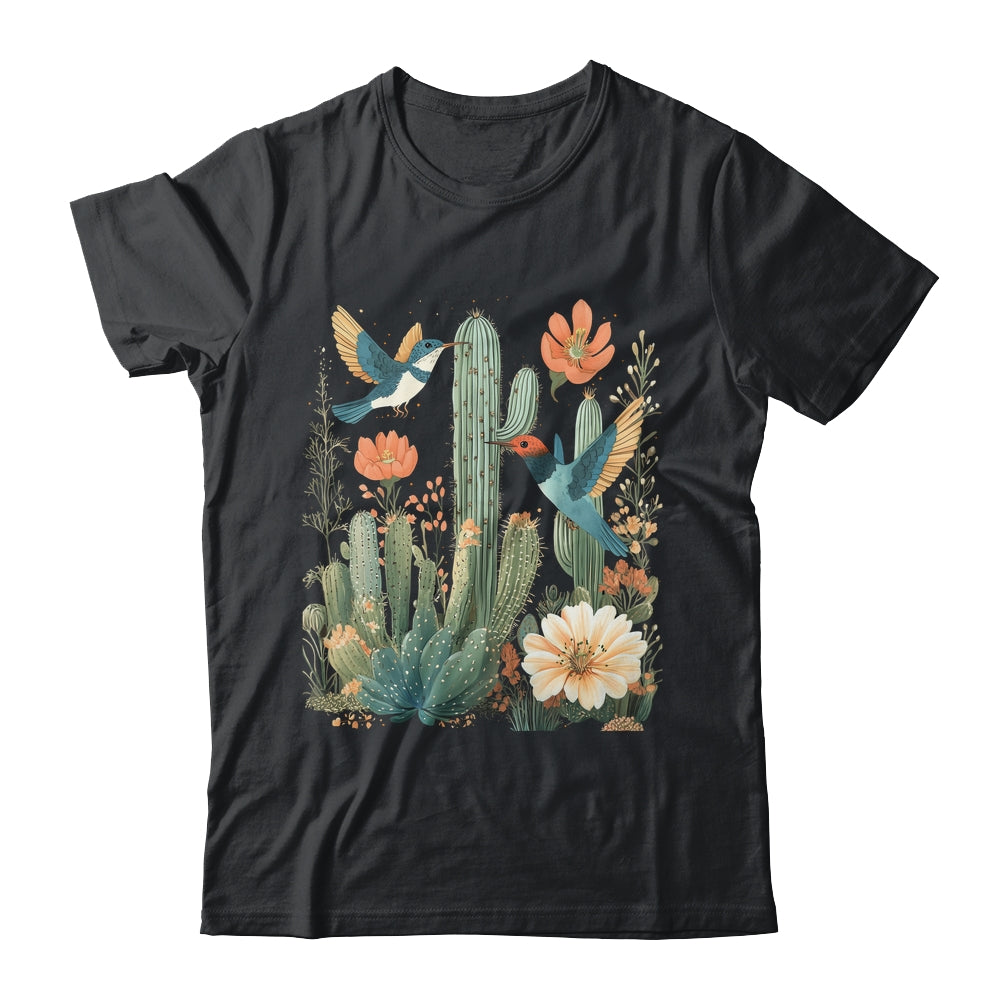 Desert Cottagecore Cactus Southwest Flowers Bird Gardening Shirt & Tank Top | teecentury