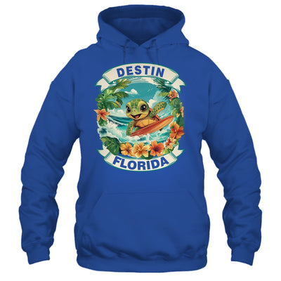 Destin Florida Cute Sea Turtle Surfing Summer Vacation Shirt & Tank Top | teecentury
