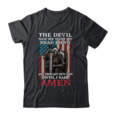 Devil Saw Me With My Head Thought He'd Won Until I Said Amen Shirt & Hoodie | teecentury