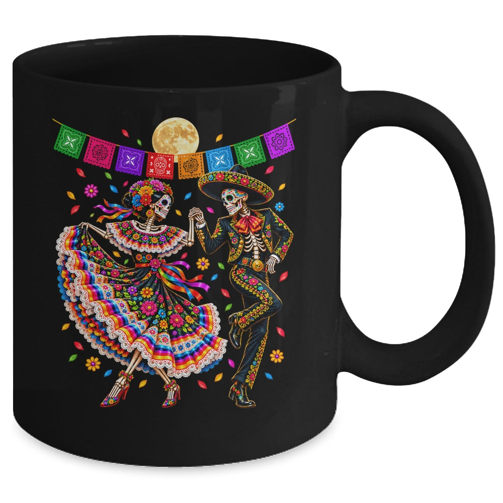 Dia De Los Muertos Dancing Skull Day Of The Dead Men Women Mug | teecentury