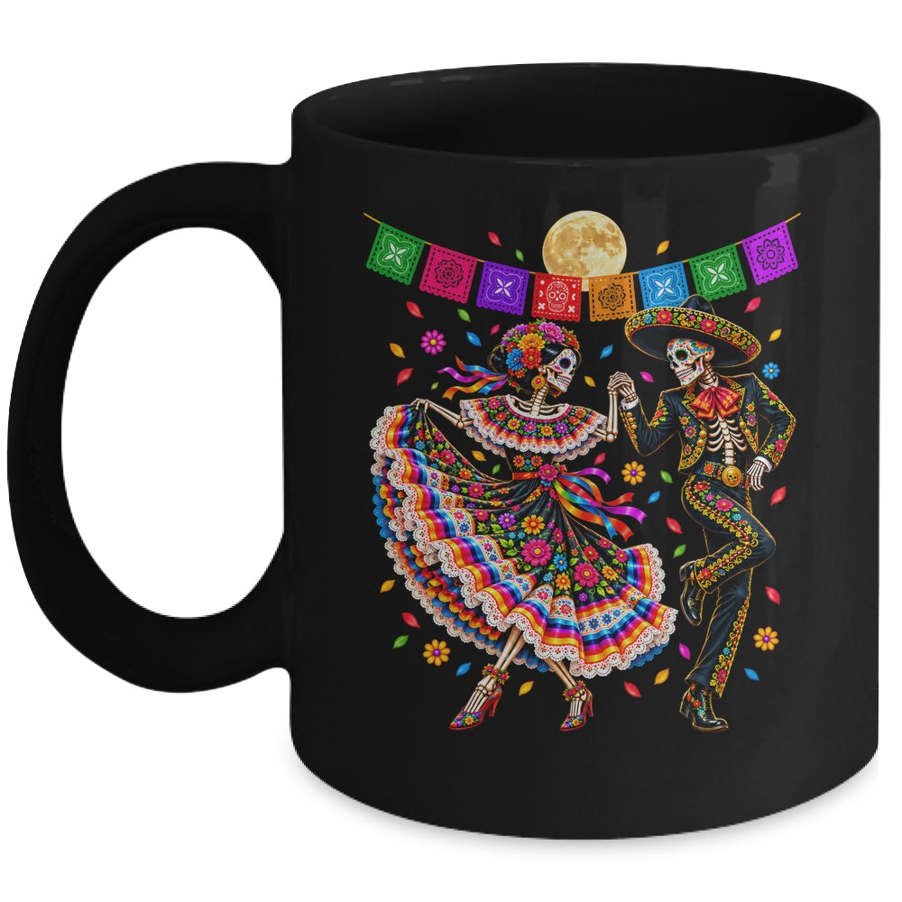 Dia De Los Muertos Dancing Skull Day Of The Dead Men Women Mug | teecentury