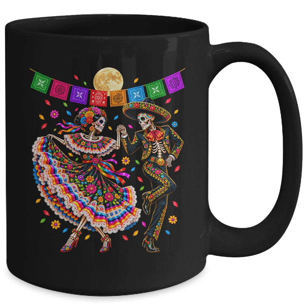 Dia De Los Muertos Dancing Skull Day Of The Dead Men Women Mug | teecentury