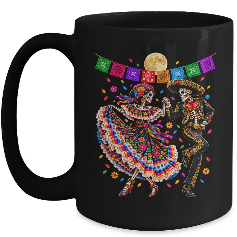 Dia De Los Muertos Dancing Skull Day Of The Dead Men Women Mug | teecentury