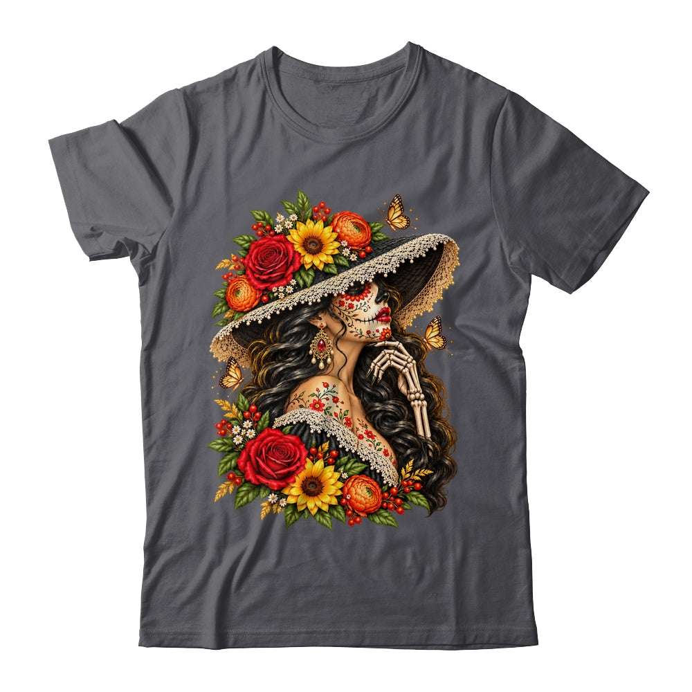 Dia De Los Muertos Flower Catrina Day Of The Dead Women Shirt & Tank Top | teecentury