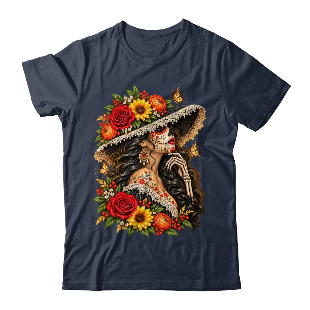 Dia De Los Muertos Flower Catrina Day Of The Dead Women Shirt & Tank Top | teecentury