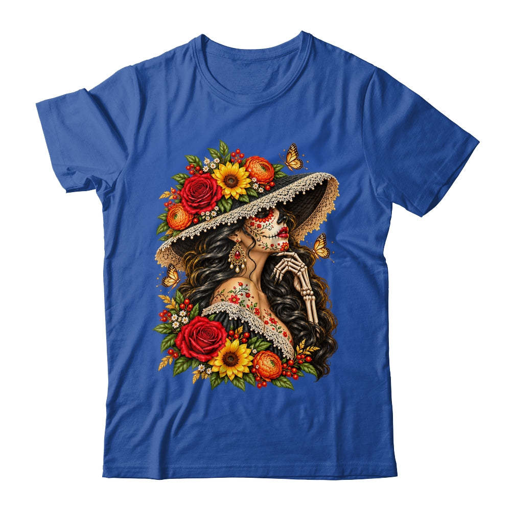Dia De Los Muertos Flower Catrina Day Of The Dead Women Shirt & Tank Top | teecentury