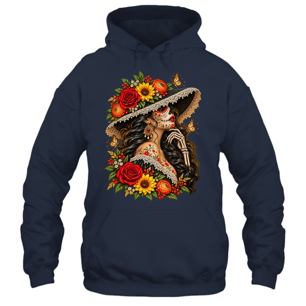 Dia De Los Muertos Flower Catrina Day Of The Dead Women Shirt & Tank Top | teecentury
