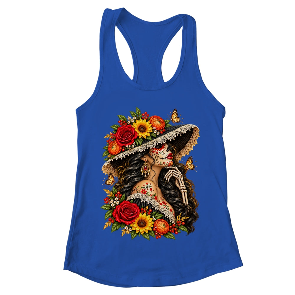 Dia De Los Muertos Flower Catrina Day Of The Dead Women Shirt & Tank Top | teecentury