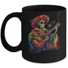 Dia De Los Muertos Mexican Skeletons Instrumentalist Dancing Mug | teecentury
