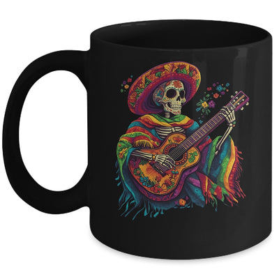 Dia De Los Muertos Mexican Skeletons Instrumentalist Dancing Mug | teecentury