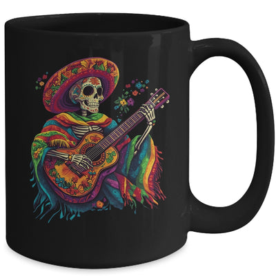 Dia De Los Muertos Mexican Skeletons Instrumentalist Dancing Mug | teecentury