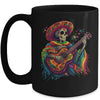 Dia De Los Muertos Mexican Skeletons Instrumentalist Dancing Mug | teecentury