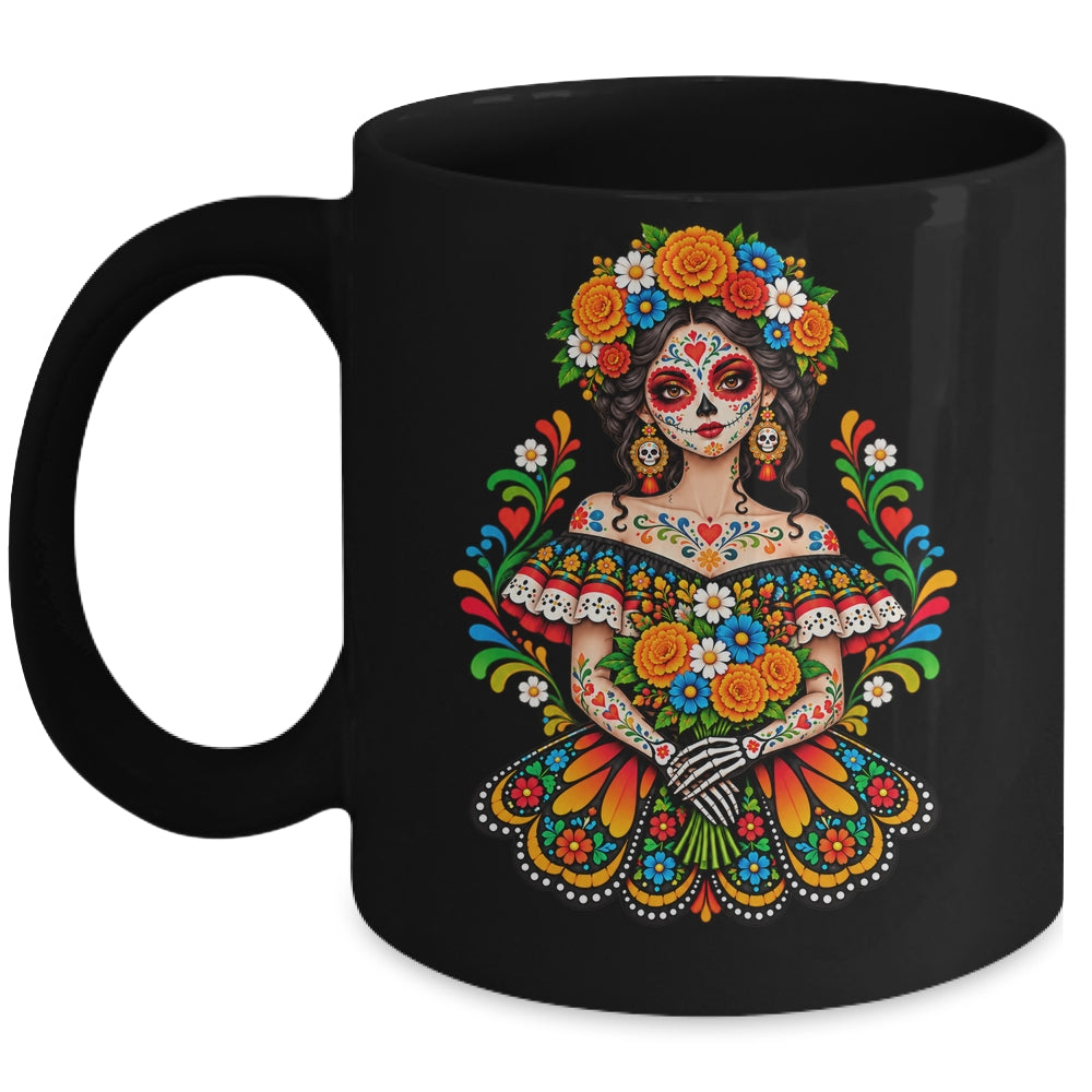Dia De Los Muertos Sugar Skull Catrina Day Of The Dead Women Mug | teecentury