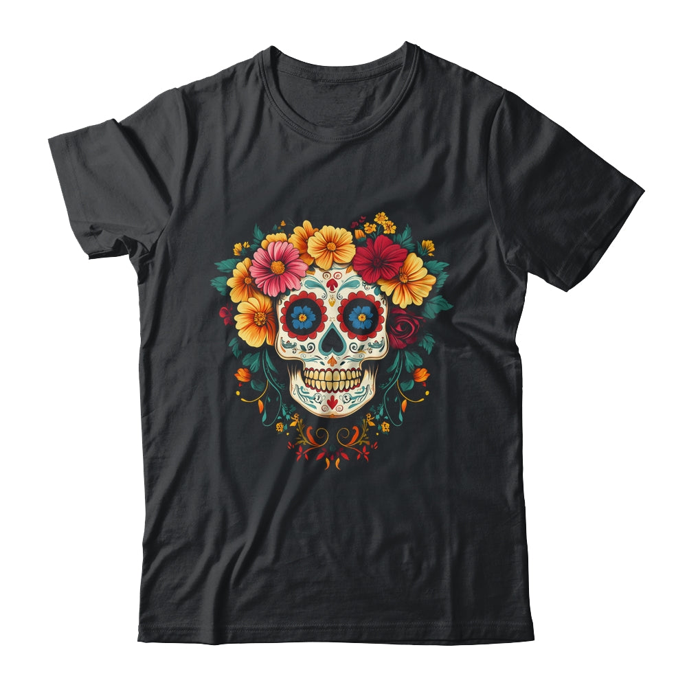 Dia De Los Muertos Sugar Skull Mexican Halloween Costume Shirt & Hoodie | teecentury