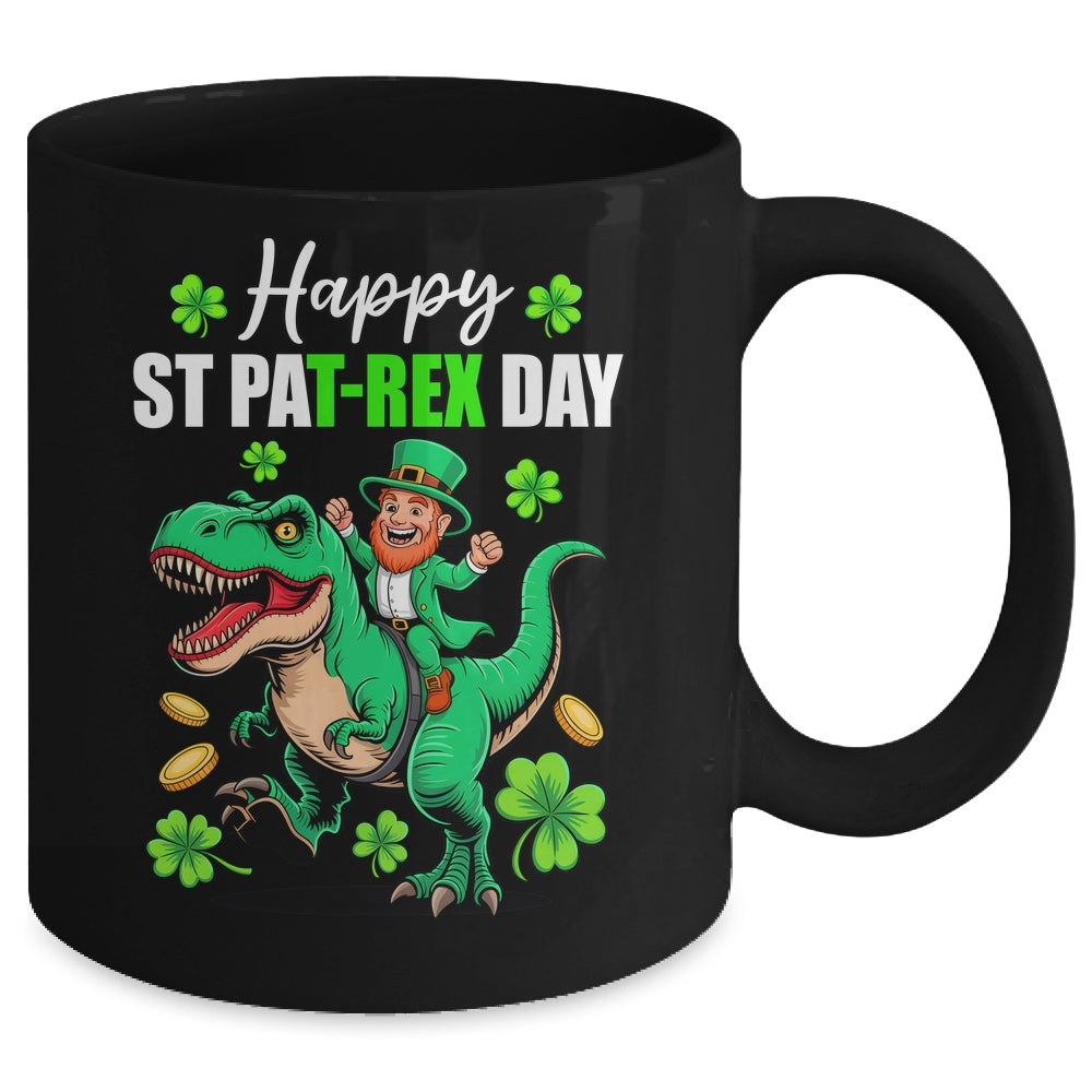 Dino St Patricks Day Kids Saint Patricks Boys Leprechaun Mug | teecentury