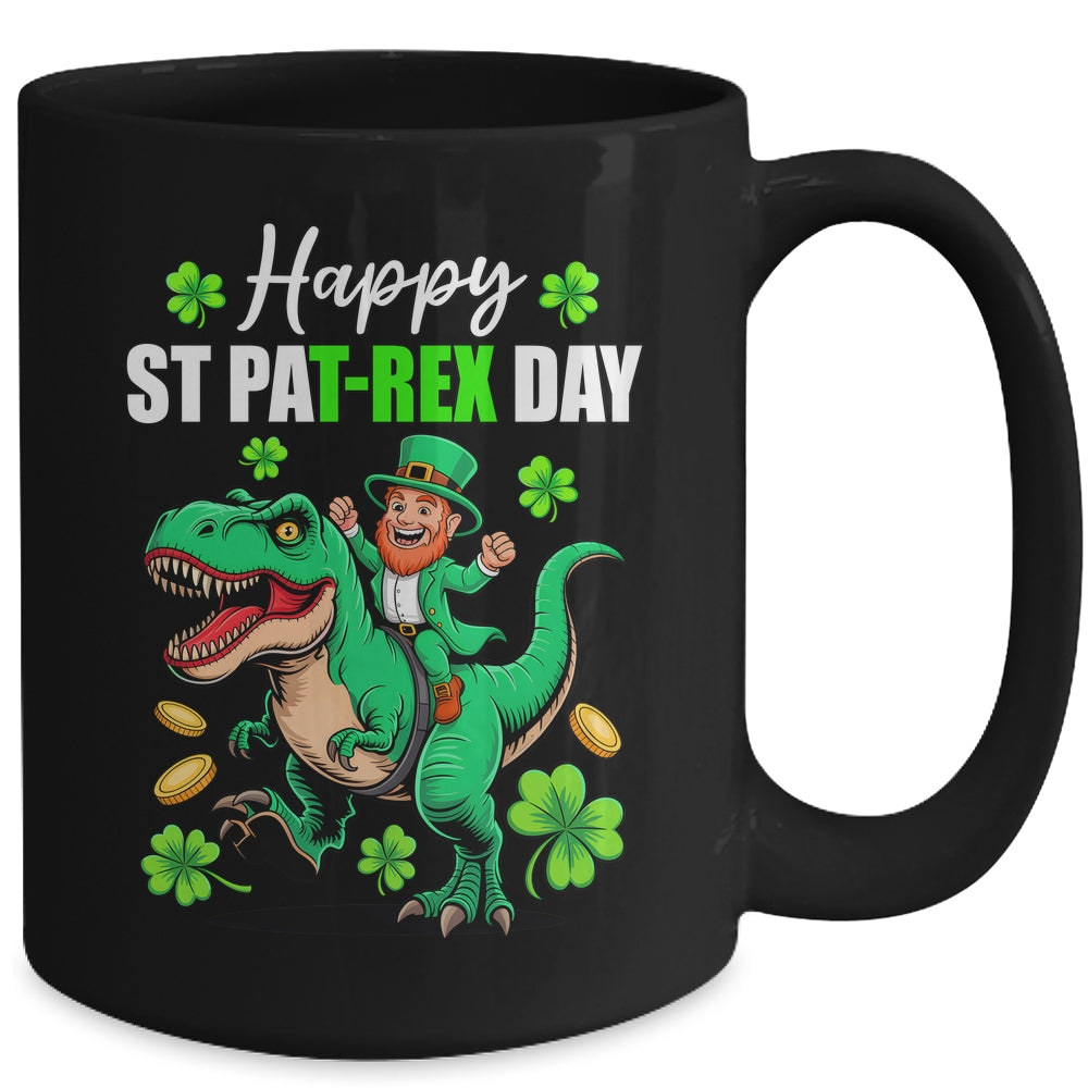 Dino St Patricks Day Kids Saint Patricks Boys Leprechaun Mug | teecentury