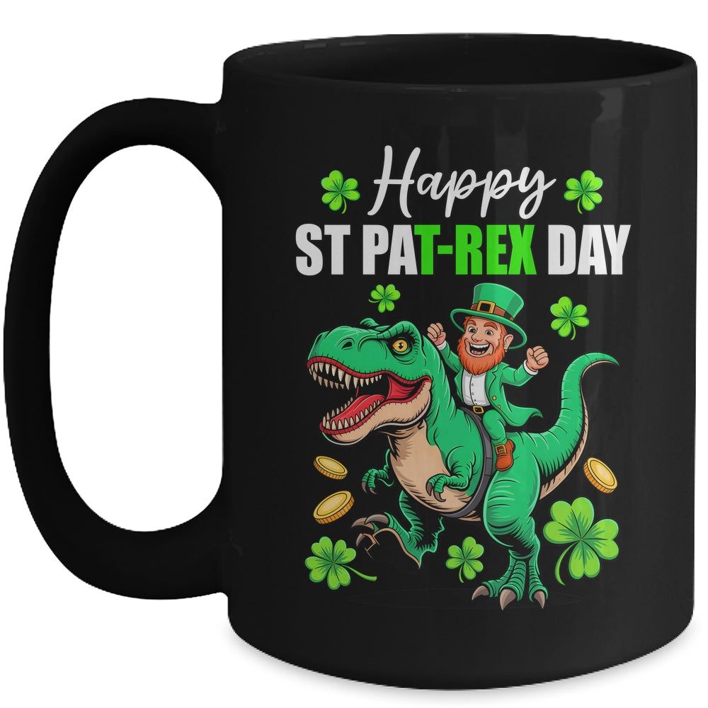Dino St Patricks Day Kids Saint Patricks Boys Leprechaun Mug | teecentury