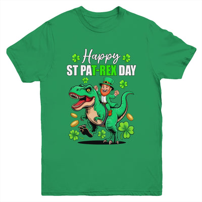 Dino St Patricks Day Kids Saint Patricks Boys Leprechaun Youth Shirt | teecentury