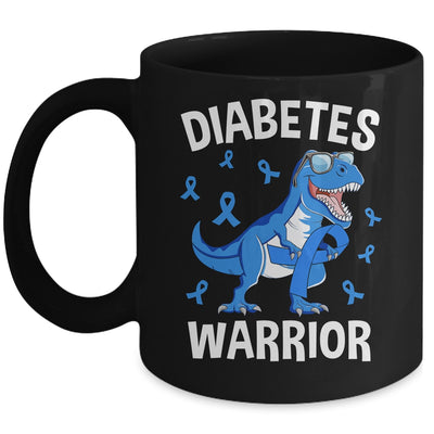 Dinosaur Blue Ribbon T1D Type 1 Diabetes Awareness Mug | teecentury