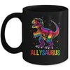 Dinosaur Rainbow Flag Ally LGBT Allysaurus LGBT Pride Mug | teecentury