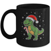 Dinosaur Santa Hat Funny Christmas Boys Dinosaur T-Rex Lover Mug | teecentury