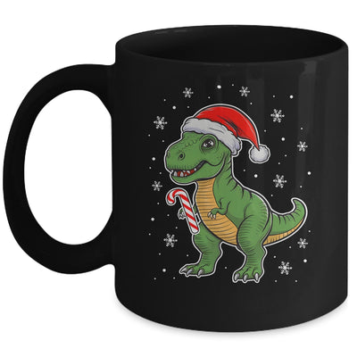 Dinosaur Santa Hat Funny Christmas Boys Dinosaur T-Rex Lover Mug | teecentury