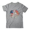 Dirt Bike American Flag Motocross Biker Vintage USA Shirt & Hoodie | teecentury