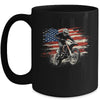 Dirt Bike American Flag Motocross Biker Vintage USA Mug | teecentury