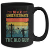 Disc Golf For Men Dad Grandpa Old Guy Disc Golf Player Retro Mug | teecentury