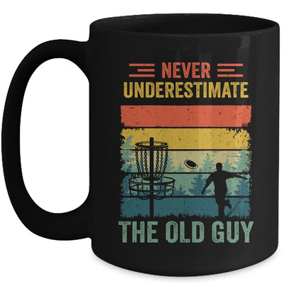 Disc Golf For Men Dad Grandpa Old Guy Disc Golf Player Retro Mug | teecentury