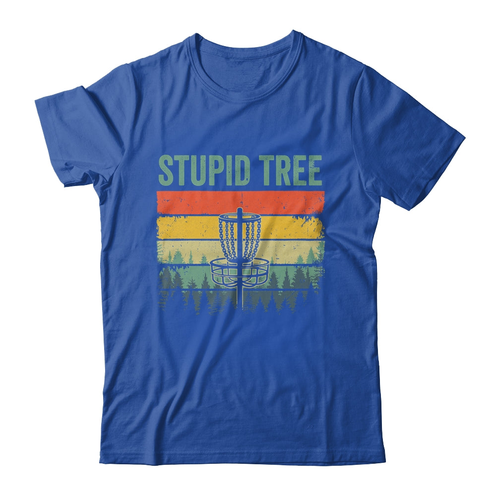 Disc Golf For Men Women Funny Stupid Tree Retro Disc Golf Shirt & Tank Top | teecentury