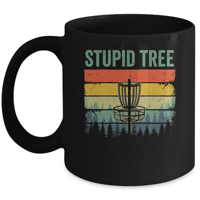 Disc Golf For Men Women Funny Stupid Tree Retro Disc Golf Mug | teecentury