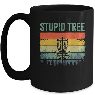 Disc Golf For Men Women Funny Stupid Tree Retro Disc Golf Mug | teecentury