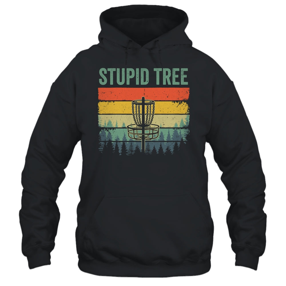 Disc Golf For Men Women Funny Stupid Tree Retro Disc Golf Shirt & Tank Top | teecentury