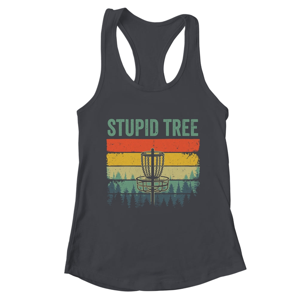 Disc Golf For Men Women Funny Stupid Tree Retro Disc Golf Shirt & Tank Top | teecentury